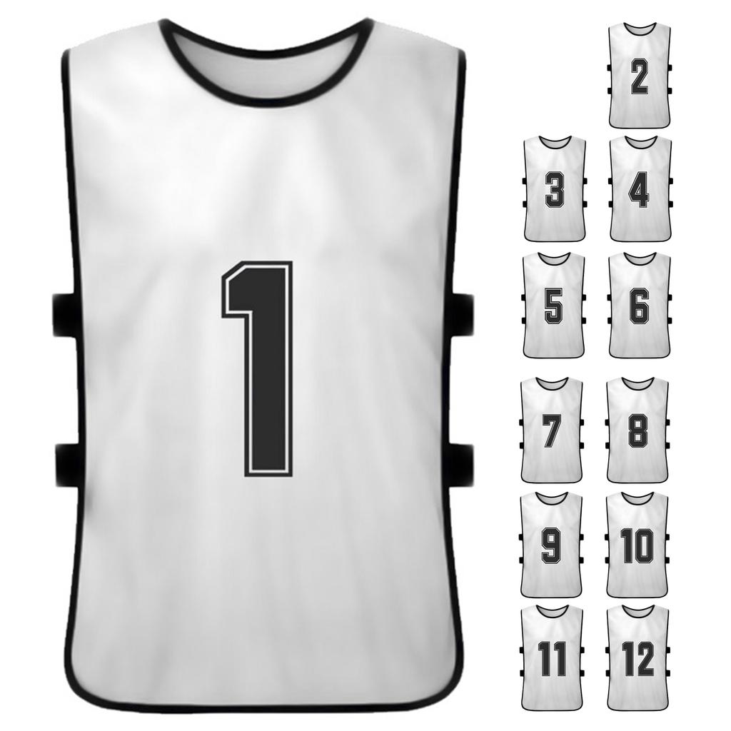 6PCS Kid S Football Pinnies Quick Drying Soccer Jerseys Youth Sports Scrimmage Basketball Team Training Numbered Bibs