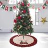 Christmas Tree Skirt Merry Christmas Decor Red Black Buffalo Plaid