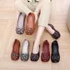 2024 Ethnic Style Cowhide Wedge Heels: Comfortable, Non-Slip, Floral Casual Shoes