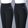 5XL Большой Размер Женская Мода Универсальные Узкие Брюки Высокая Талия Эластичная Резинка Весна Осень Офисная Леди Повседневные Прямые Брюки