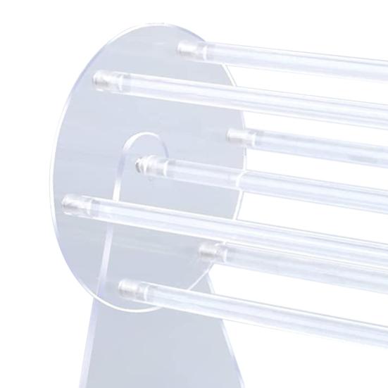 Acrylic Claw Clip Organizer 360 Degree Rotation Simple Installation Elegant Hair Clip Display Storage