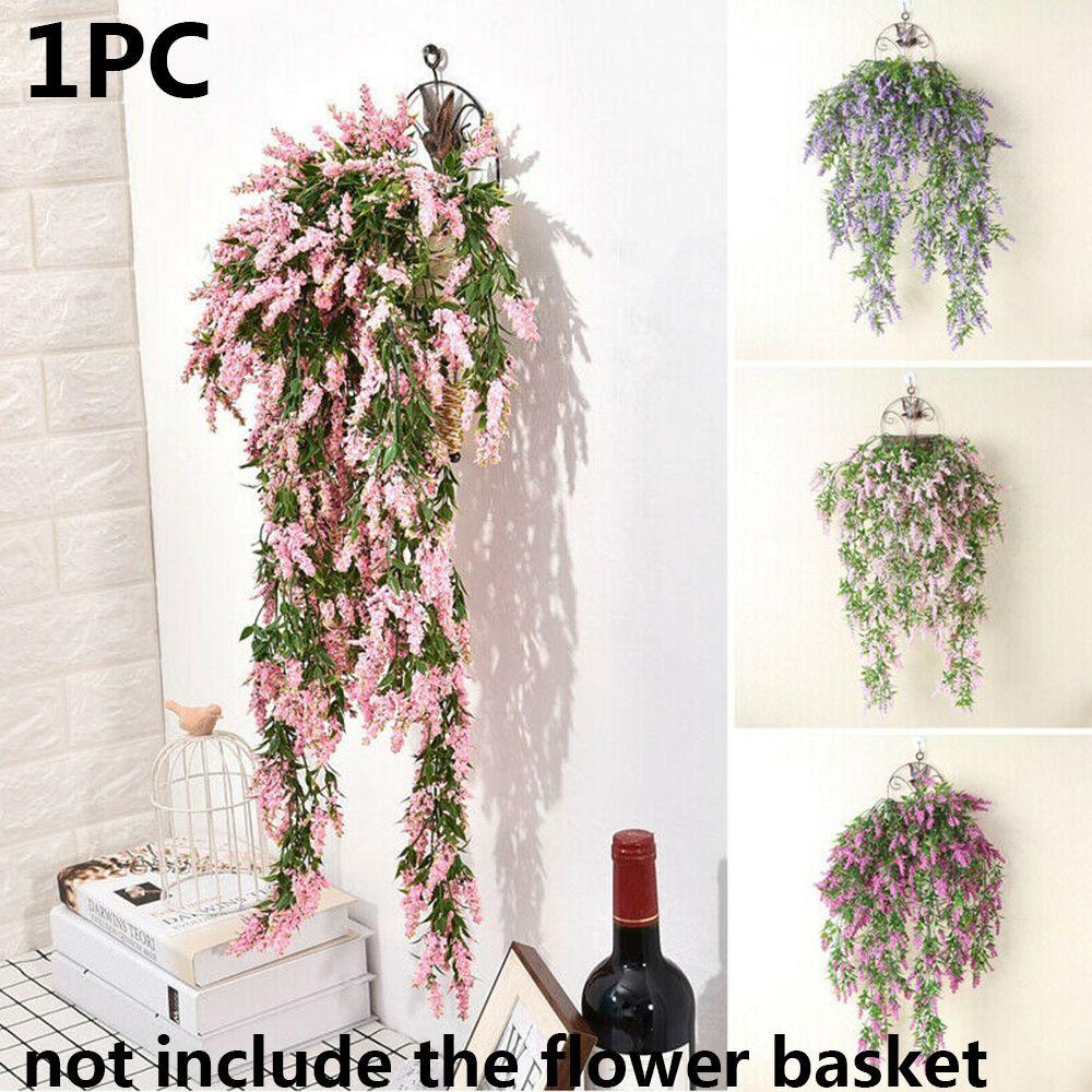 Room Bunch DIY Craft Artificial Lavender Wedding Wreath Decoration Vine Flower Garland Fake Plants