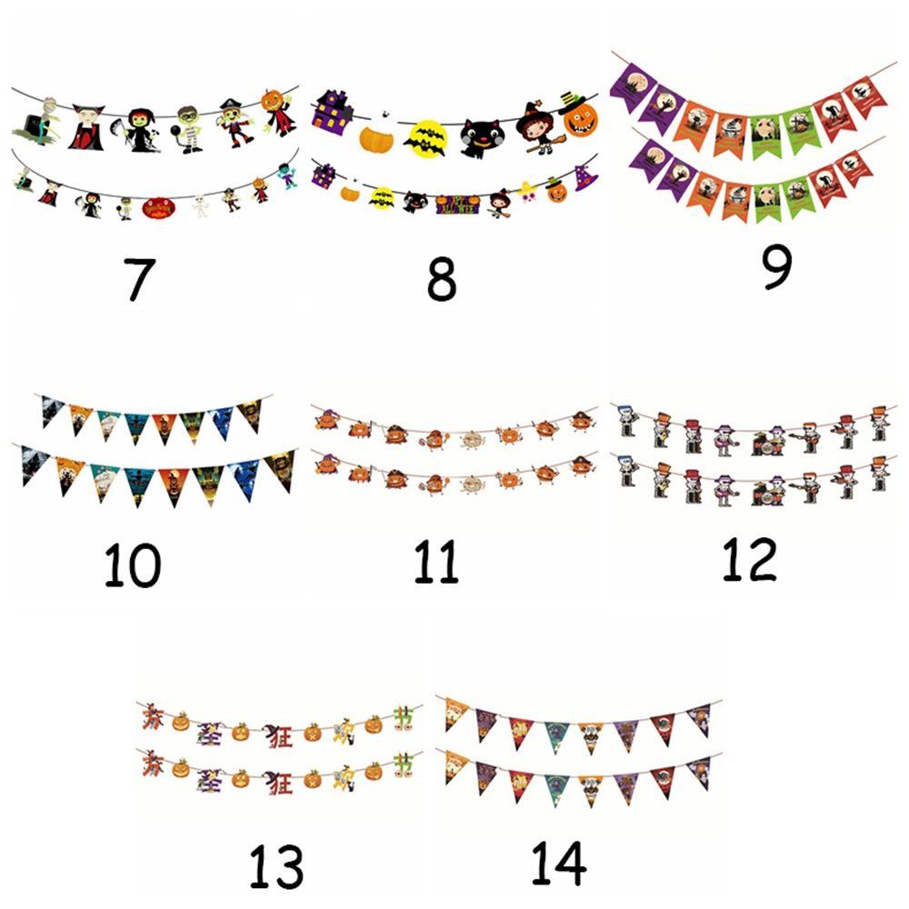 House Halloween Festival Ornaments Halloween Decor Hanging Garland Paper Chain Halloween Banner