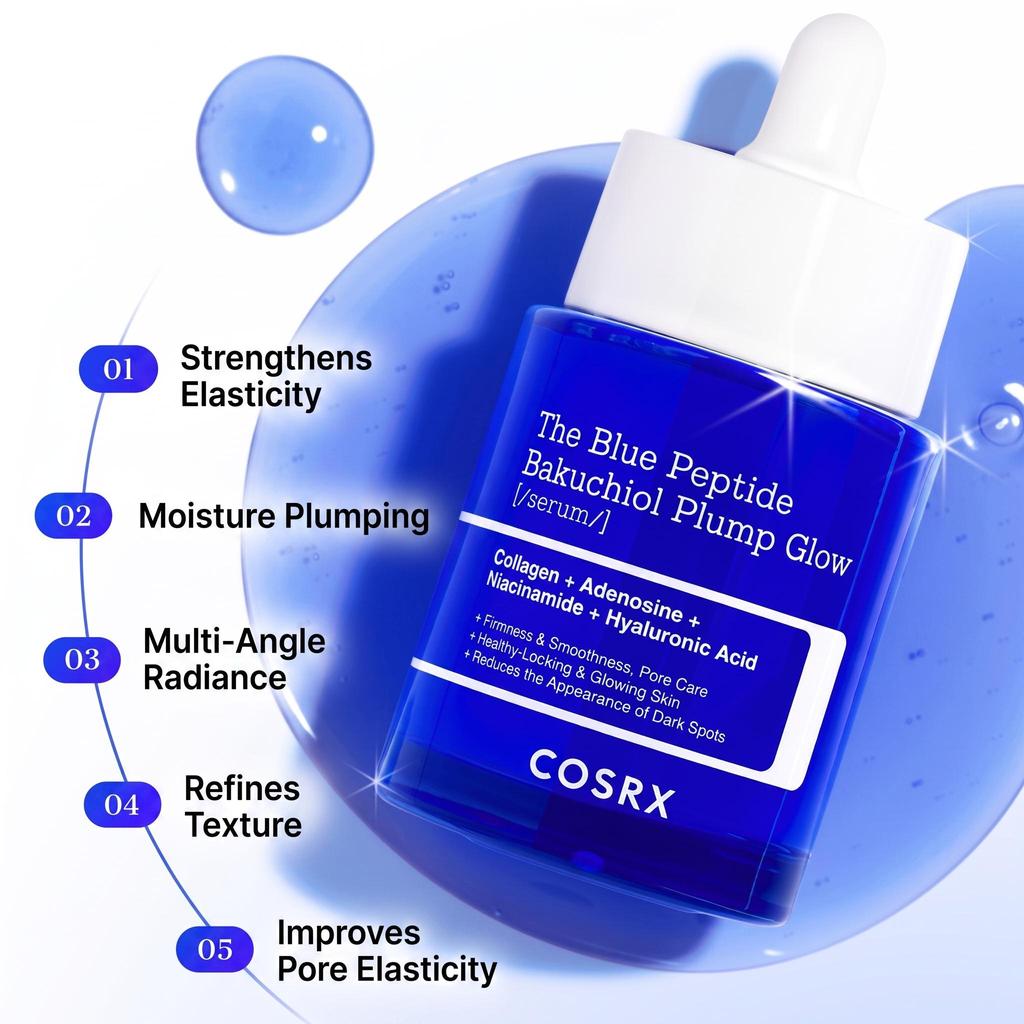 COSRX Сыворотка с голубым пептидом, бакучиолом для наполнения и сияния 50 мл (+Бесплатный подарок)
