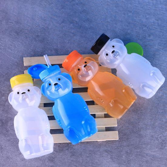 230 мл Кружка-соломинка Форма медвежонка Безопасная для детей Питьевая кружка с защитной крышкой Соломинки Непроливайка Детская кружка-шейкер Посуда для питья