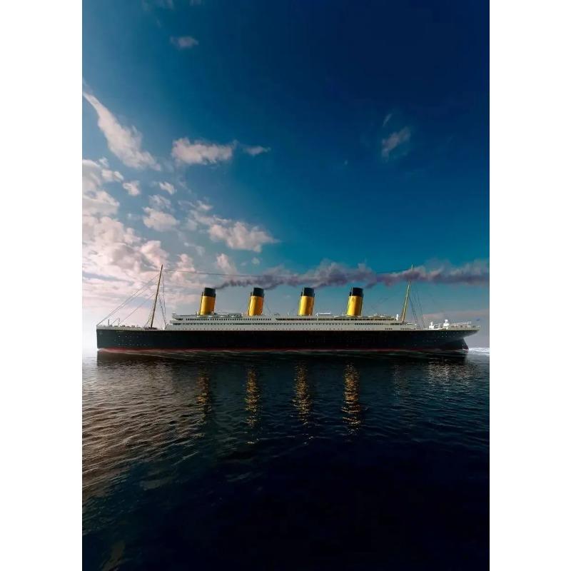 Корабль, который никогда не тонет. Знаковый морской пейзаж. Абстрактный постер и принты "Титаник". Холст, живопись, настенное искусство, картина, домашний декор, подарок