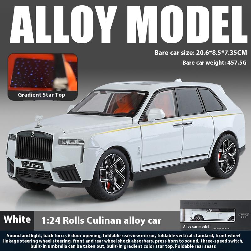 1:24 Рулона-Модель Автомобиля из Сплава Cullinan, С Имитацией Крыши «Звездное Небо», Внедорожник, Игрушечный Автомобиль для Мальчика, Внедорожник, Коллекция, Украшение, Подарок