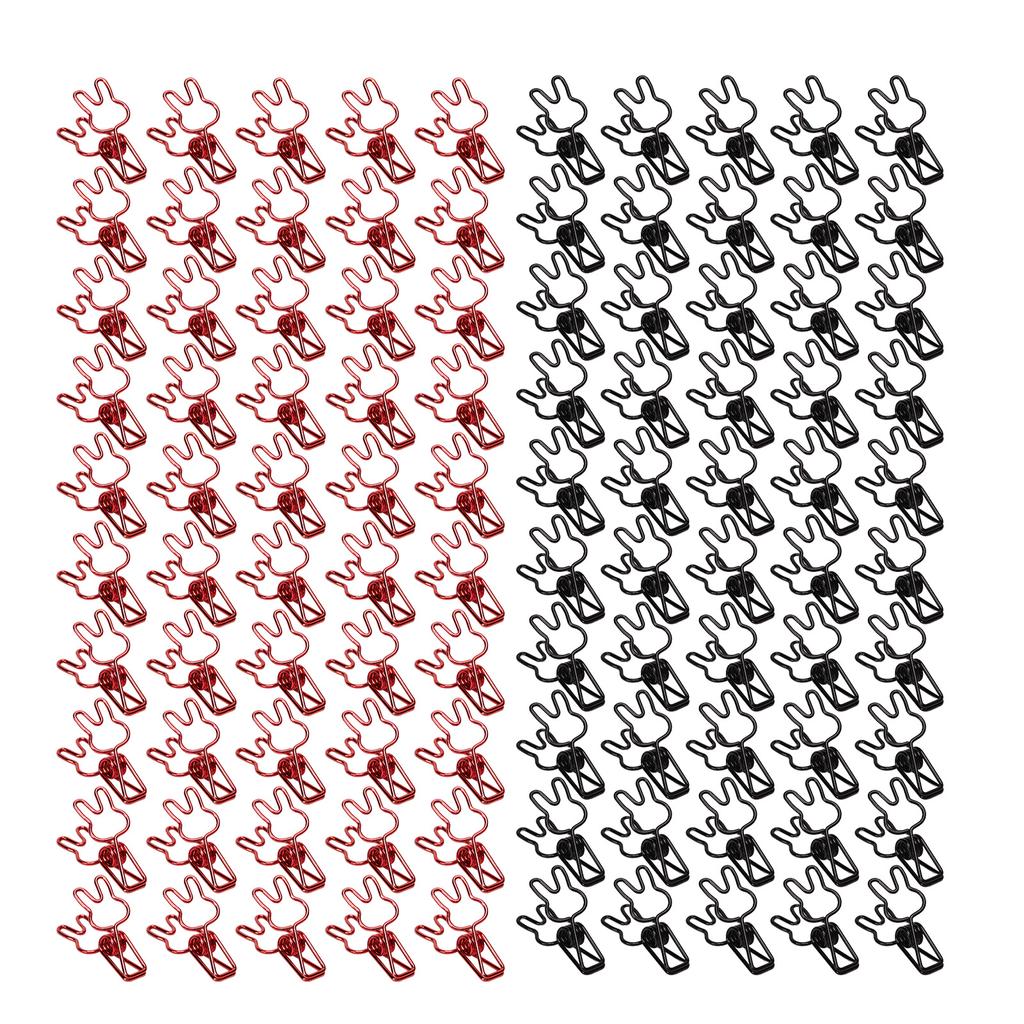 100 шт. Зажимы-кролики, полые, прочные, металлические, многоцелевые, маленькие, для сумок, одежды, D