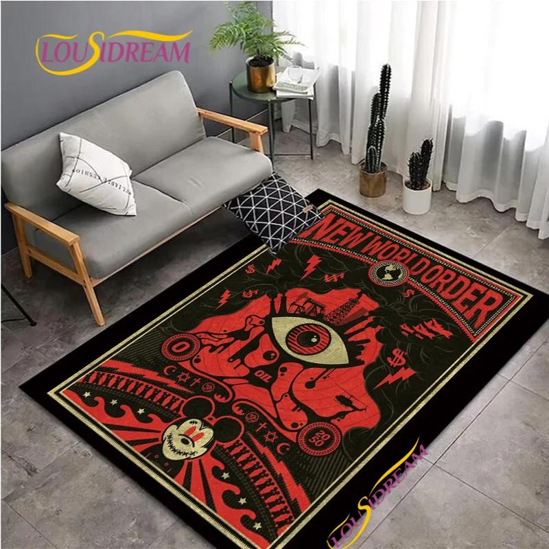 Узор "Сглаз" Ковер в скандинавском стиле для гостиной, спальни, декора, коврик для йоги, придверный коврик с противоскользящим покрытием, реквизит для фотосъемки, Alfombra