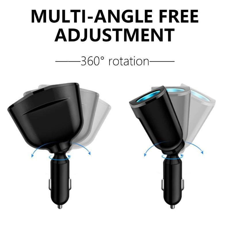 12В/24В Автомобильный прикуриватель Двойной USB Type C Быстрая зарядка Автомобильный зарядный адаптер-разветвитель со светодиодным дисплеем