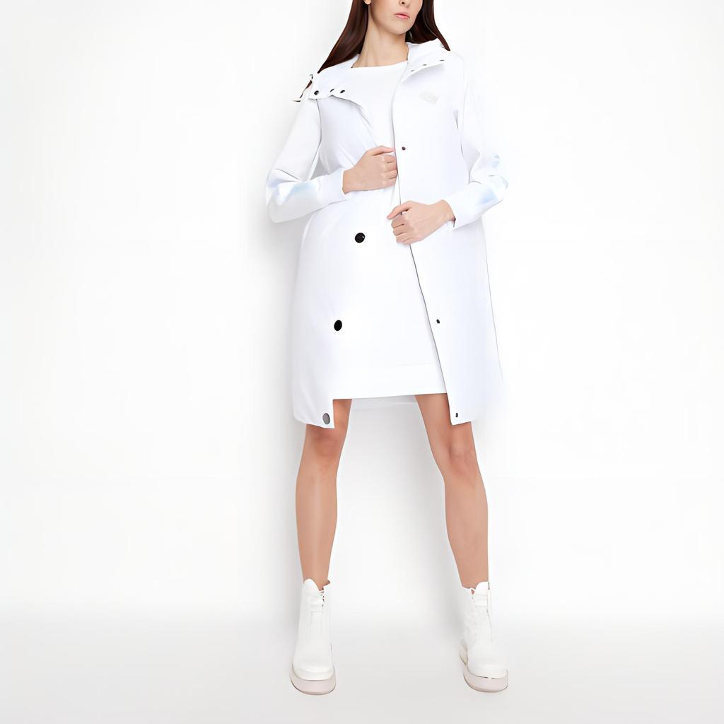 Armani Exchange Платье женское SS23 однотонное с круглым вырезом и длинным рукавом Белый 3RYADA-YJCSZ-1000