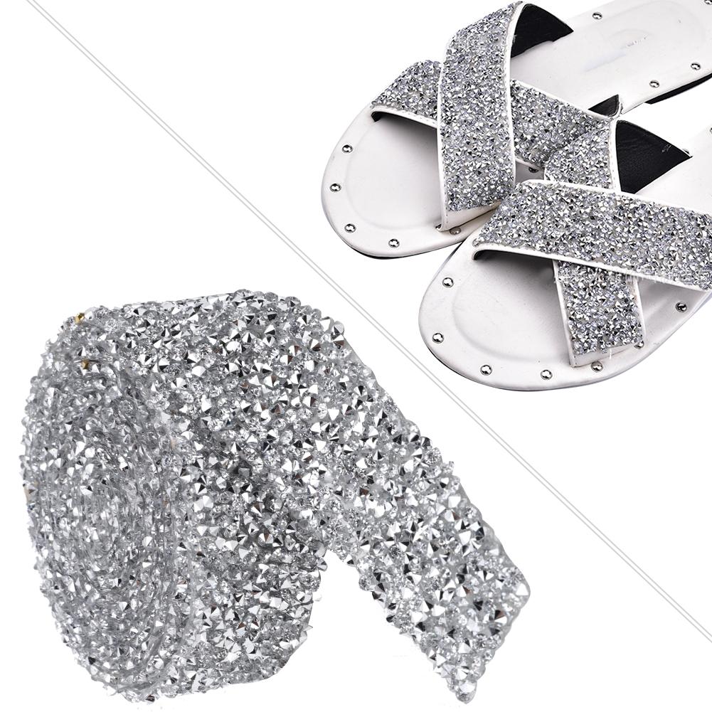 Отделка цепочкой из стразов шириной 3 см, термофиксация, сетчатая лента с бриллиантами из смолы, украшение для пояса свадебного платья, 150 см