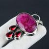 Kashmir Ruby, Red Garnet Gemstone Silver Pendant, 925 Sterling Silver Jewelry Pendant, Kashmir Ruby Pendant For Women, Ruby Pendant For Her