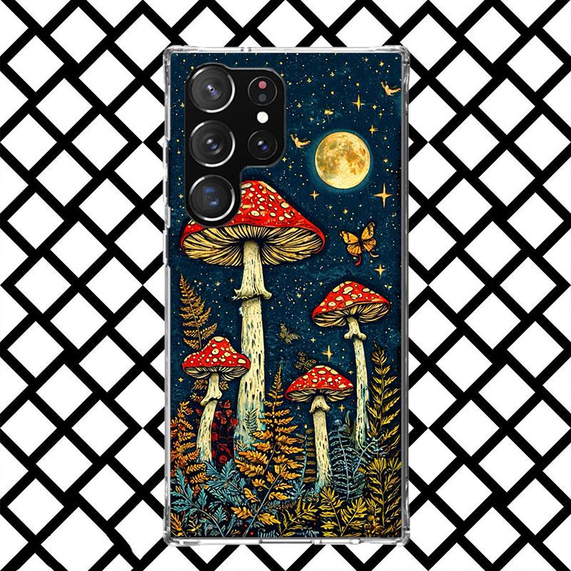 Colorful Mushroom Phone Case for Samsung Galaxy S26 S25 Edge S24 S23 Ultra S22 Plus S21 FE S20 + Soft Cover Print Fundas Galaxy