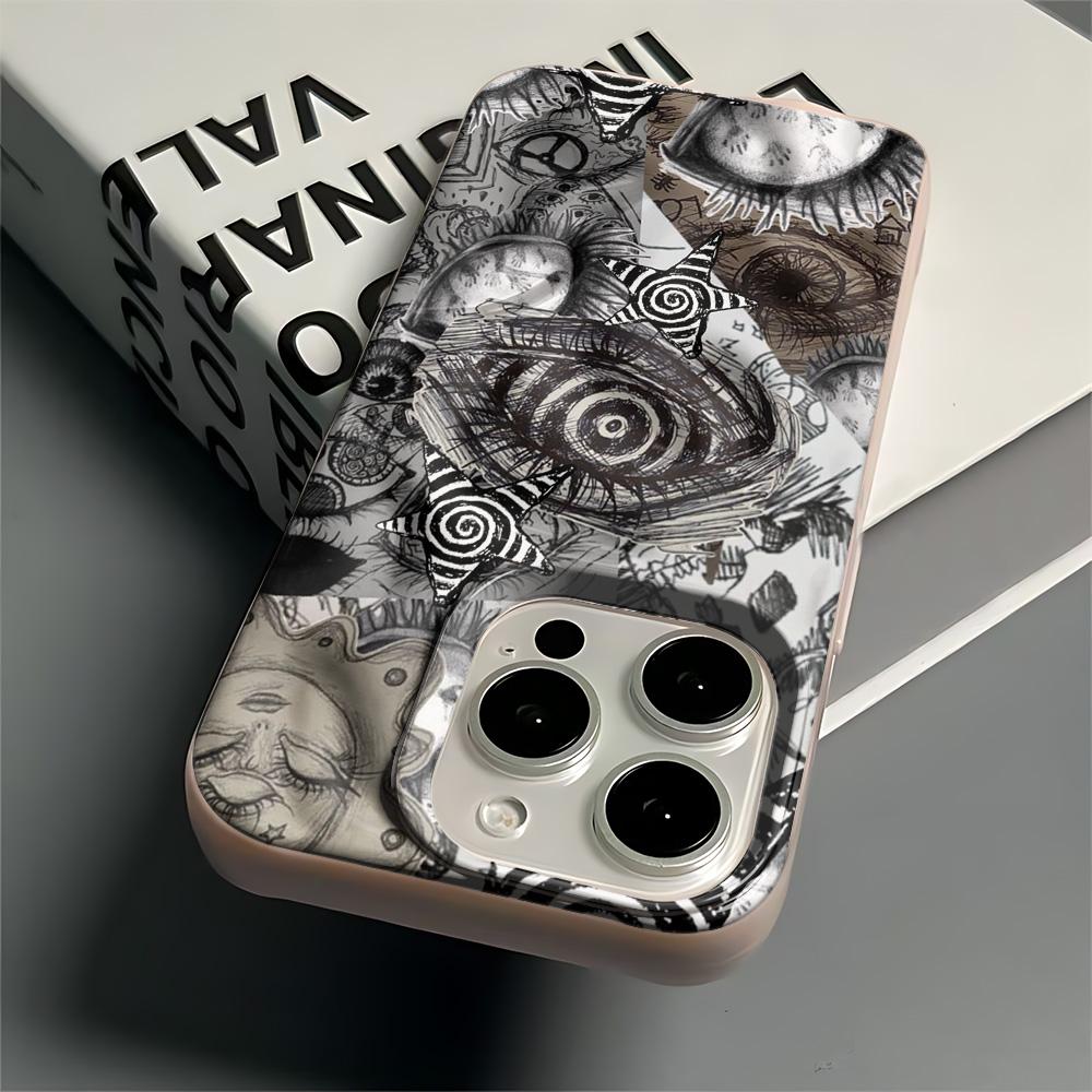 Чехол для телефона Dark Eye Collage для iPhone 16 Pro Max 17 15 14 Plus 13 12 11 17Air, гладкий чехол Funda Coque