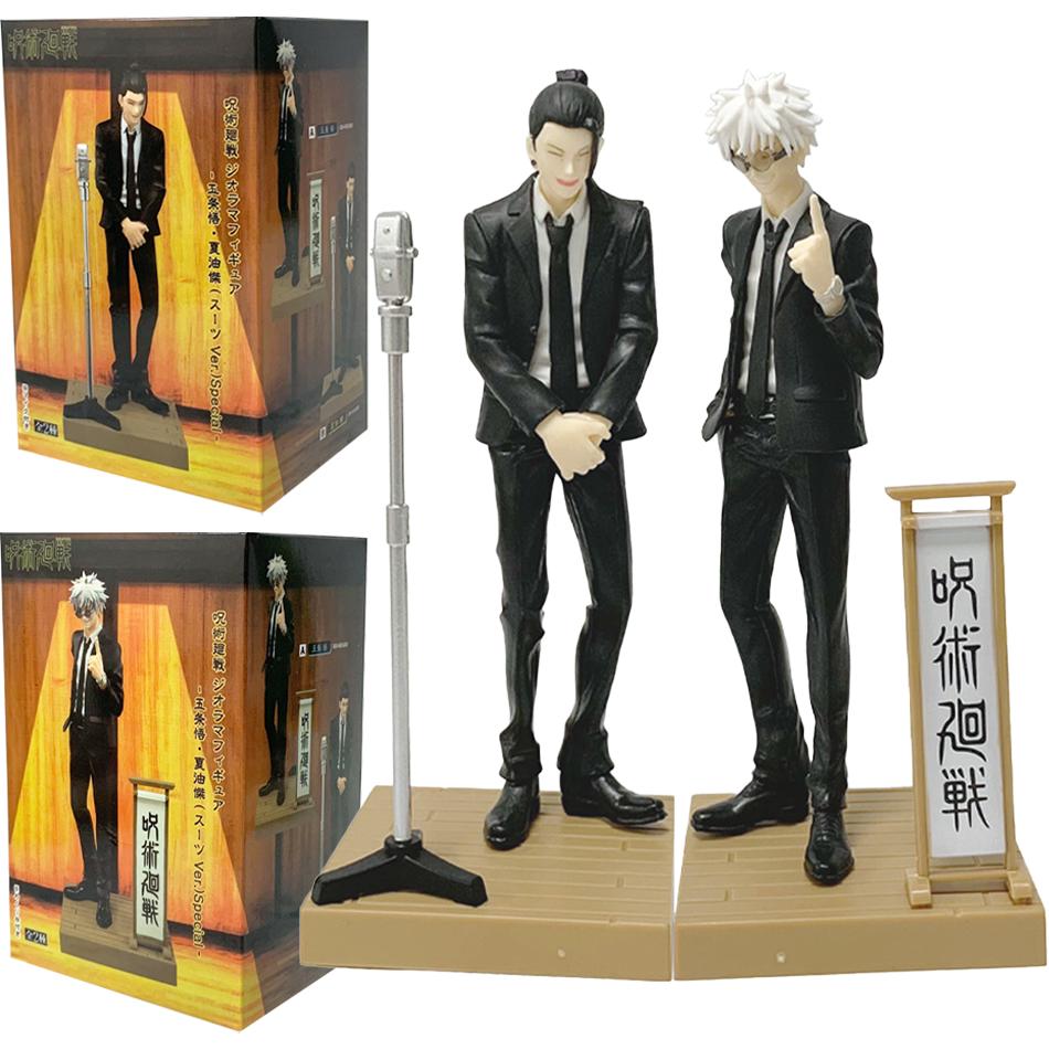 Новая 17см Аниме Фигурка Jujutsu Kaisen Костюм Годжо Сатору Фигурка Действия Красивый Мужчина в Костюме Гето Сугуру Фигурка ПВХ Модель для Коллекционирования