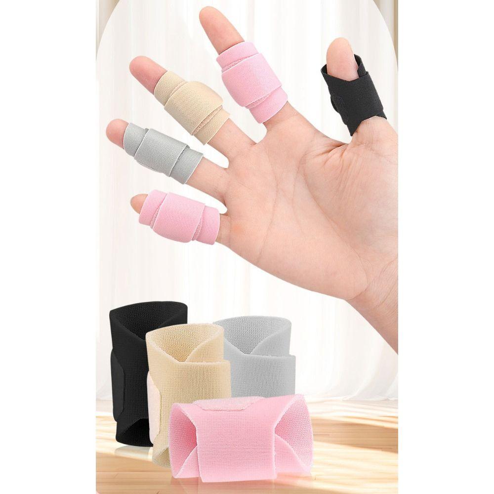 5PCS Adjustable Finger Support Brace Black Grey Beige Pink Straightener Corrector Sports Safety