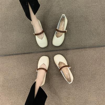 Нежные одиночные туфли «Вечерний ветер», женские летние новые туфли в стиле ретро во французском темпераменте, на толстой подошве, на толстом каблуке в горошек