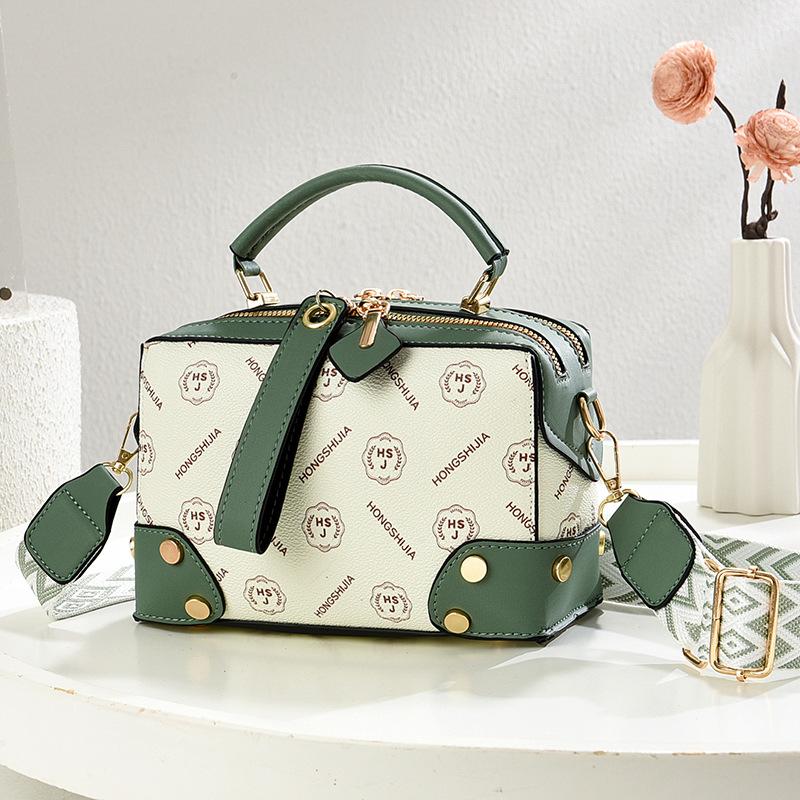 Brand Print Leather Top-handle Bags Female Handbags Women Shoulder Crossbody Tote Messanger Bag Women's Boston Pillow Bag