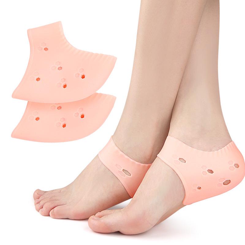 Women's Lace Heel Protectors - SEBS Anti-Cracking Foot Care Socks