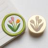 Plant Flowers Wax Seal Stamp Classic Sealing Wax Stamps Wedding Cards Decor Of Knit Rose Daisy Clover Tulips
