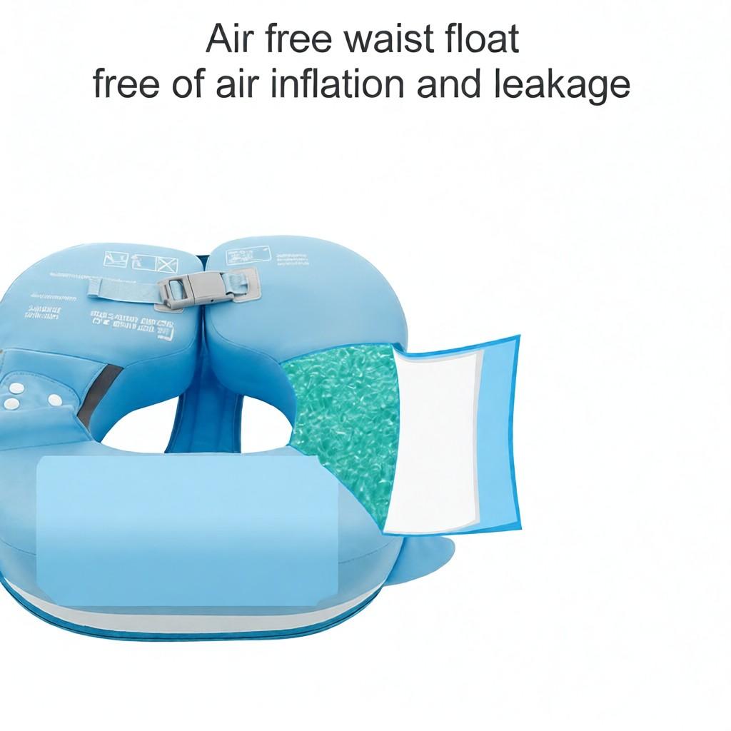 Cute Baby Swim Float Non-inflatable Baby Swimming Float Soft Waterproof Skin-friendly Swim Trainer Float for 8-36 Months Baby Boys Girls