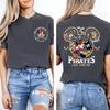 New Mickey Minnie Pirate Cartoon Print Womens TShirt   Family Sweatshirt Summer Loose Breathable Short Sleeve