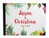 Darling Souvenir Beige Floral Wedding Guest Book Твердый переплет Книга для регистрации гостей Гостевая книга для регистрации гостей - 7 x 9