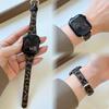 Премиальный ремешок-петля из кожи с принтом леопарда Для Apple Watch Женские 44 мм 40 45 41 49 42 38 Серии 11 10 9 8 SE 7 6 5 4 3 Ремешок