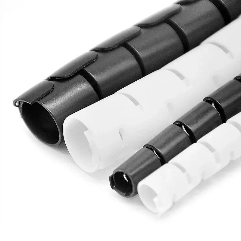 Гибкий спиральный кабельный протектор, длина 2 м, для кабелей 28/10/8 мм, идеально подходит для организации компьютеров и телевизоров