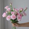 3Pcs Artificial Lisianthus Flowers Elegant Pink Lifelike Fake Eustoma Silk Flowers Wedding Floral Decoration Anniversaries Gifts