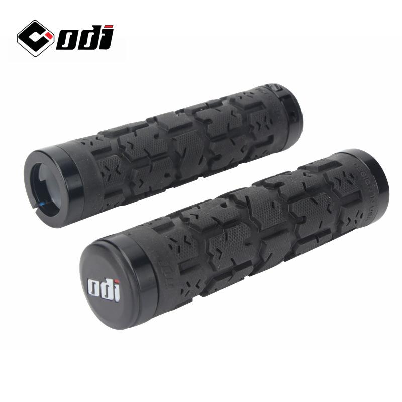 ODI Non-Slip Shock Absorption Double Lock-on Mountain Bike Grips for Flat and Road Bars.