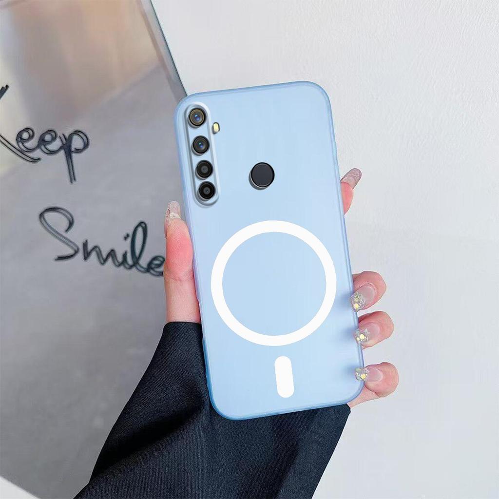 Чехол для realme 5 Pro Премиальный Магнитный Матовый Защитный Чехол для Телефона