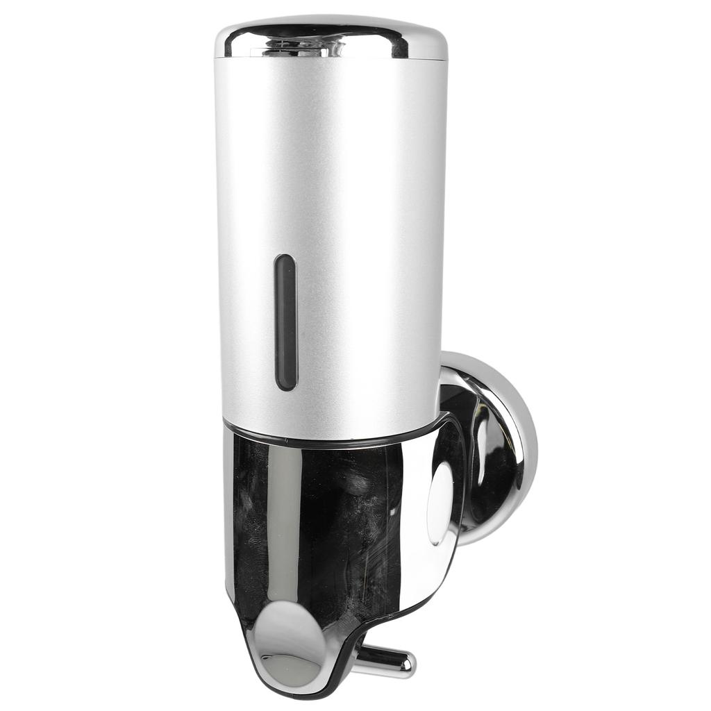 Wall Mounted Soap Dispenser Silver ABS Conditioner Body Wash Dispenser 500ml Soap Liquid Holder for