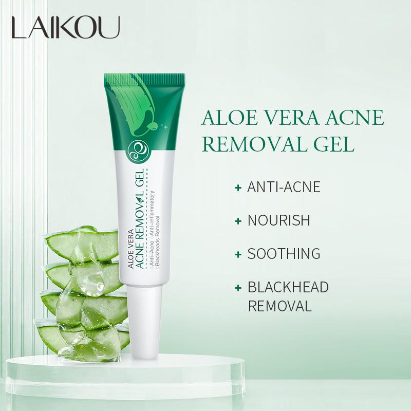 LAIKOU Aloe Acne Removal Gel, крем для лечения акне, крем для лечения рубцов от угревой сыпи, уход за лицом, отбеливание, увлажнение