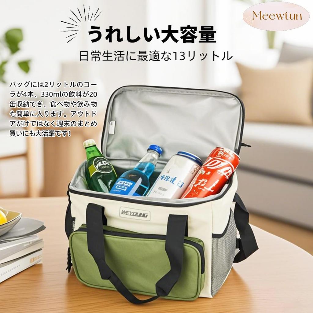 Meewtun Cooler Foldable Highly Efficient Heat Easy To Cooler Blossom Box, 13L, Lightweight, Fashionable, Storage, Insulation, Long-Term Cooling,
