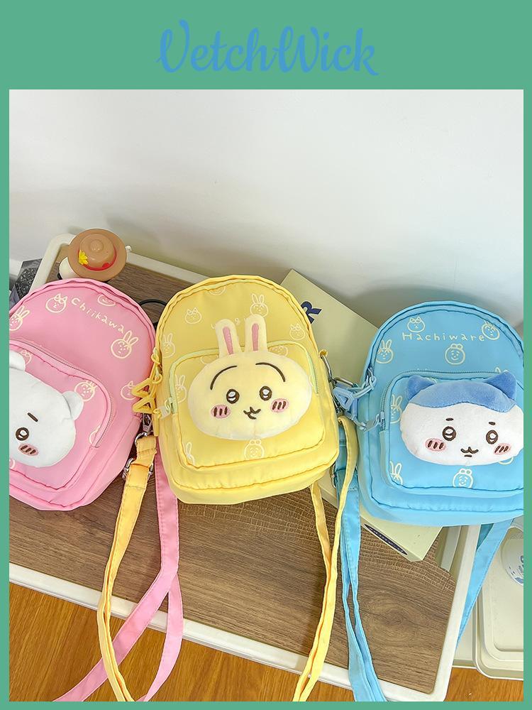Chiikawa Cute Embroidered Pvc Mini Bucket Bag With Inner Zipper Pocket For Daily Wear