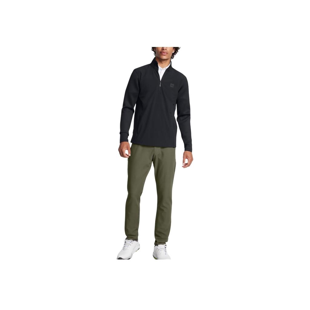 Under Armour Drive Pro Storm Hybrid ½ Zip Waterproof Warm Loose Fit Long Sleeve Jacket Men Jackets Black 1387118-001