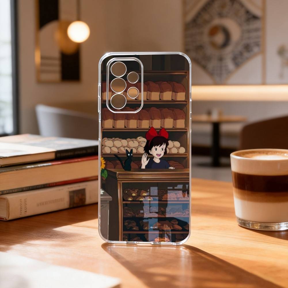 Чехол для телефона Kiki Flying Witch Delivery Service для Samsung S25, S24, S21, S22, S23, S30, Ultra, S20, Plus, Fe Прозрачный чехол