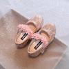 Children's Princess Shoes with Fashionable Pearl Flower Design. Small High-heeled Dance Shoes for Girls. Get Them In One Piece Delivery.