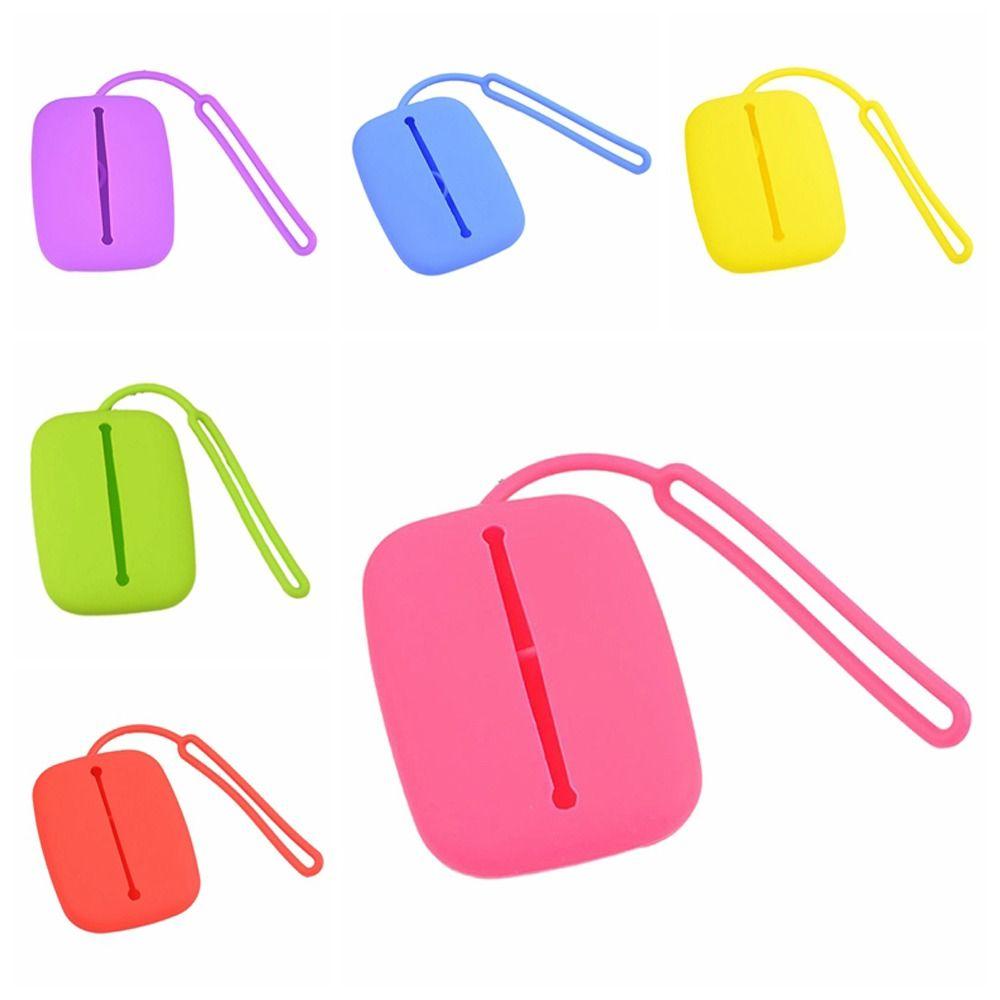 Однотонный простой кошелек для монет Маленький картхолдер Обложка для студенческого проездного Силиконовый держатель для карт Уличный