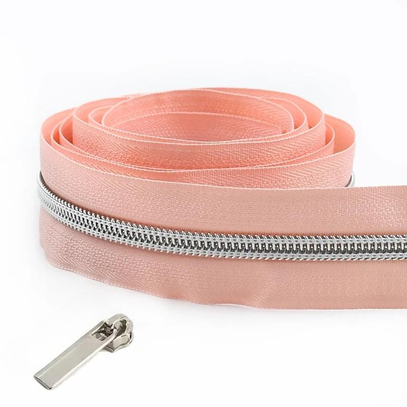 1/2/3/4/5 метров 5# нейлоновые молниевые ленты со слайдерами спиральные молнии сумка кошелек карман пуллеры для молний головка набор для ремонта швейные аксессуары