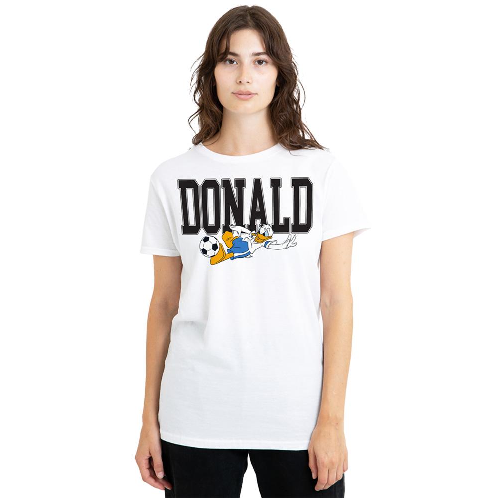 Disney Womens/Ladies Football Kick Donald Duck T-Shirt