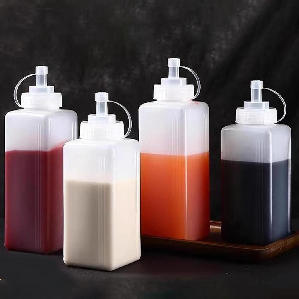 Bottle for Condiments, Sauce Dispenser, PP Container with Wide Opening, Suitable Kitchen And