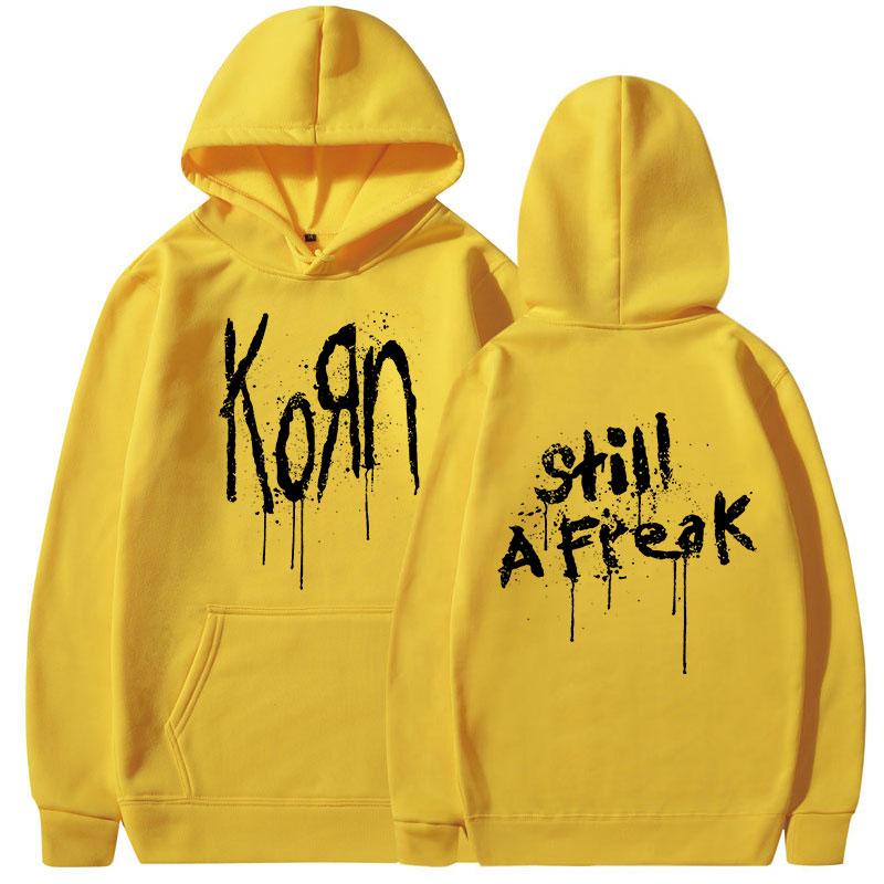 Korn Music Concert Rock Band WORLD TOUR Hoodie Мужская винтажная металлическая готическая свободная толстовка с капюшоном