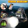 LED Headlamp USB Rechargeable Sensor Headlight Waterproof Camping Head Flashlight Built-in Battery Output Induction Light