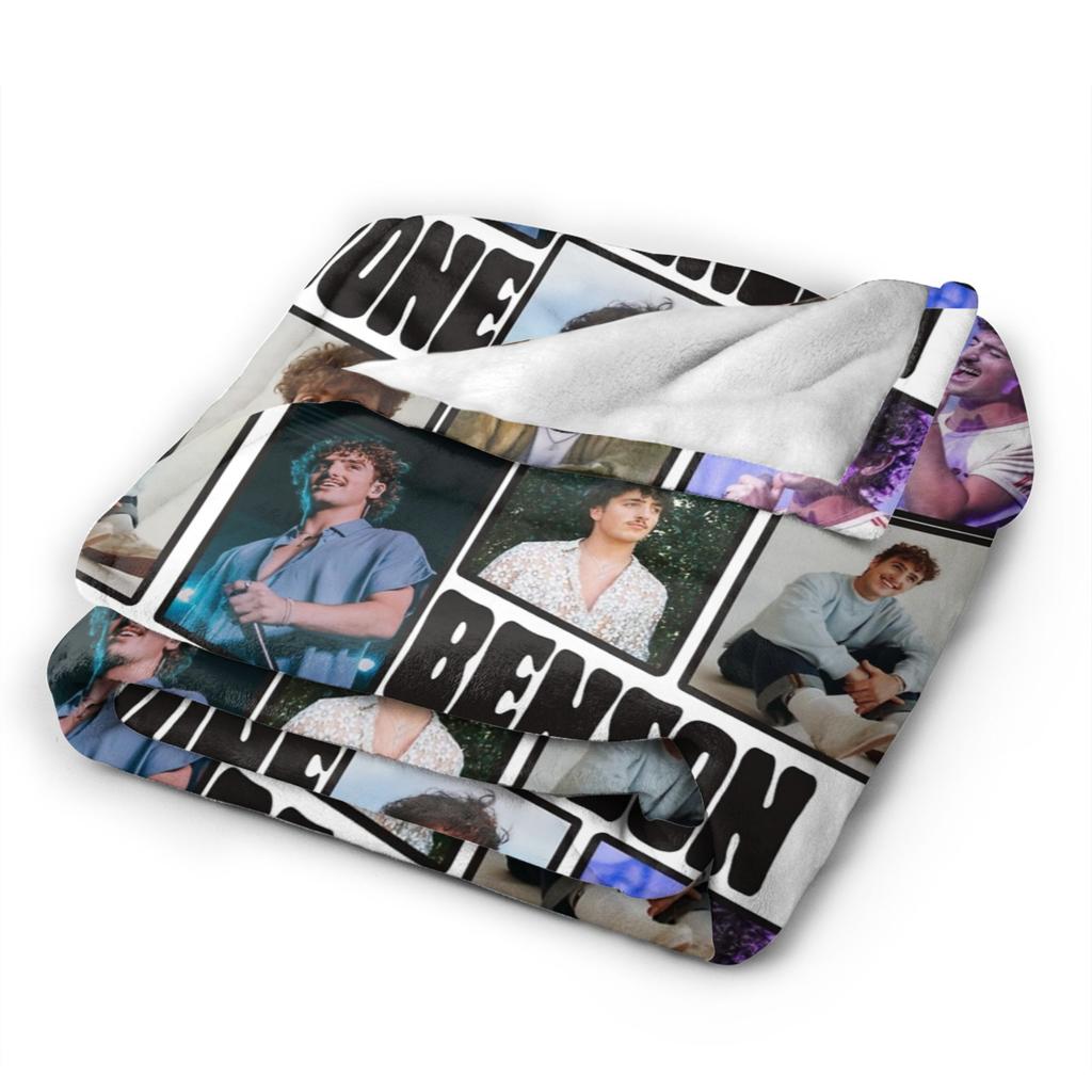 Benson Boone Tour Blankets Flannel Novelty Warm Throw Blanket for Bed Sofa Textile Decor