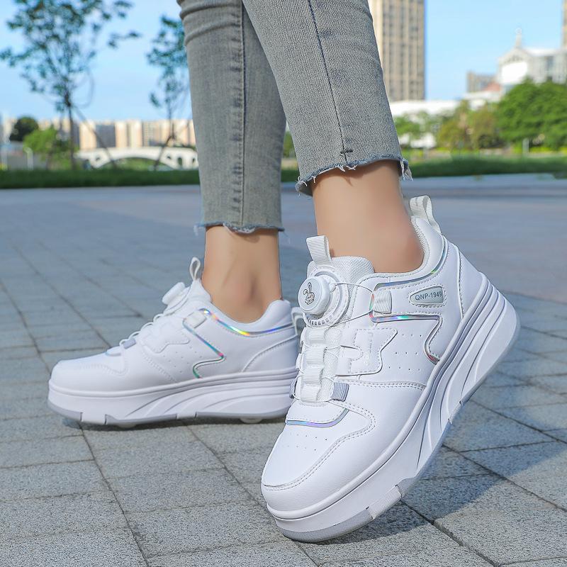 4 Wheel Skating Shoes Speed Roller Skate Children's Deformation Roller Skating Shoes Sports Wheel Shoes Dual-use Racing Sneaker