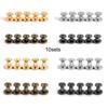 10sets DIY Hats Leather Craft Decoration Nail Garment Cloth Button Screw Nail Rivets Brass