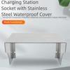 Waterproof Socket Cover Stainless Steel Outdoor Switch Protection  Household Items